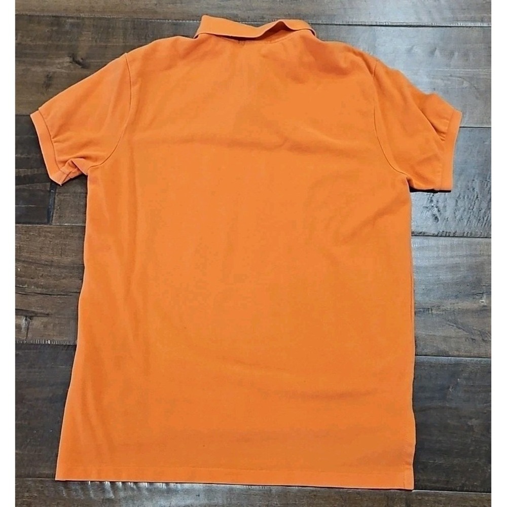 Polo Ralph Lauren Mens Custom Fit Polo Shirt Olive ORANGE Black Pony Size L - Picture 11 of 12